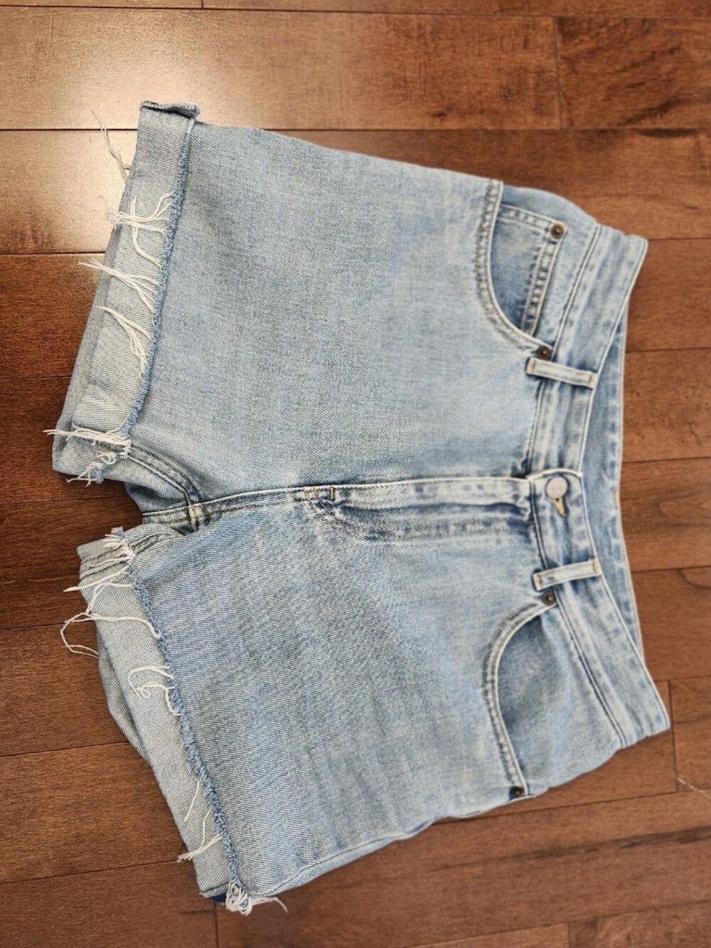 MM6 Maison Margiela women's blue jean shorts